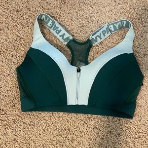 Forest green and mint Ivy Park sports bra, size S